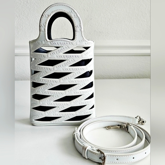 Balenciaga White Neo Basket Two-way Bag - Picture 1 of 16